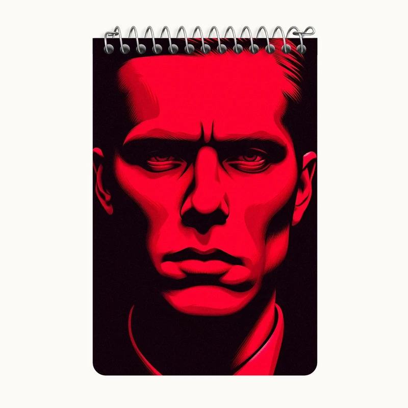 دفتر یادداشت 50 برگ خندالو طرح مرد مونوکروم کد F10228