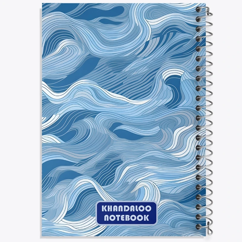 دفتر ژورنال نویسی 50 برگ خندالو مدل نقطه ای طرح موج دریا کد N6116