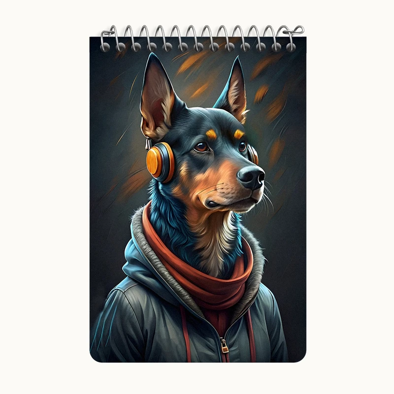 دفتر یادداشت 50 برگ خندالو طرح سگ (Dog) کد F7081