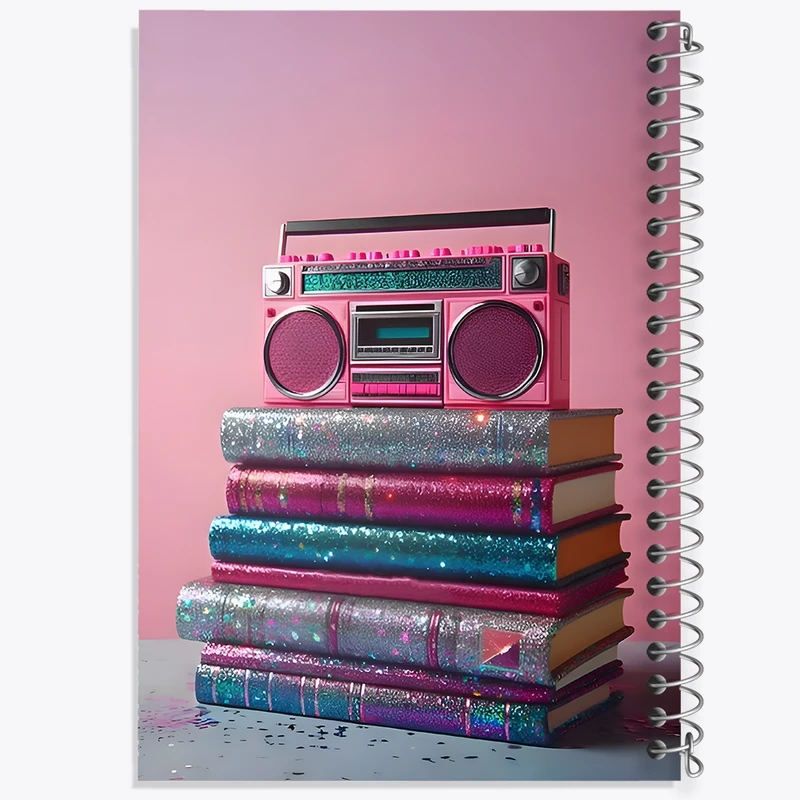 دفتر لیست خرید 50 برگ خندالو طرح کتاب و ضبط صوت کد F11571