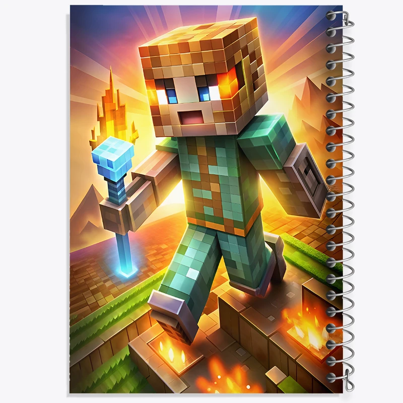 دفتر نقاشی 50 برگ خندالو طرح ماینکرافت (Minecraft) کد F12059