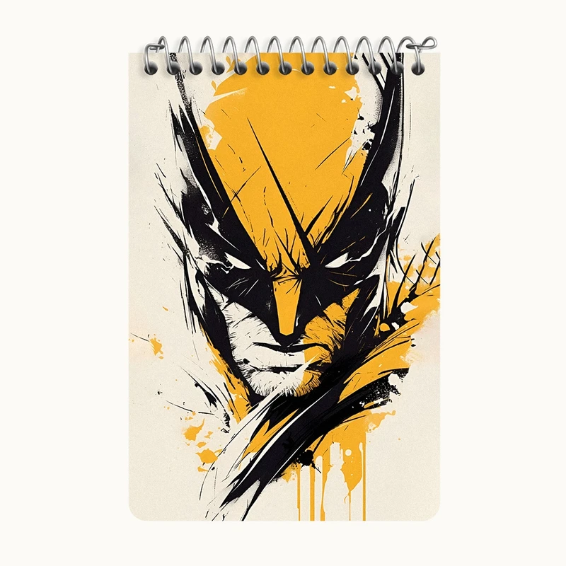 دفتر یادداشت 50 برگ خندالو طرح ولورین مارول (Marvel) کد F4275