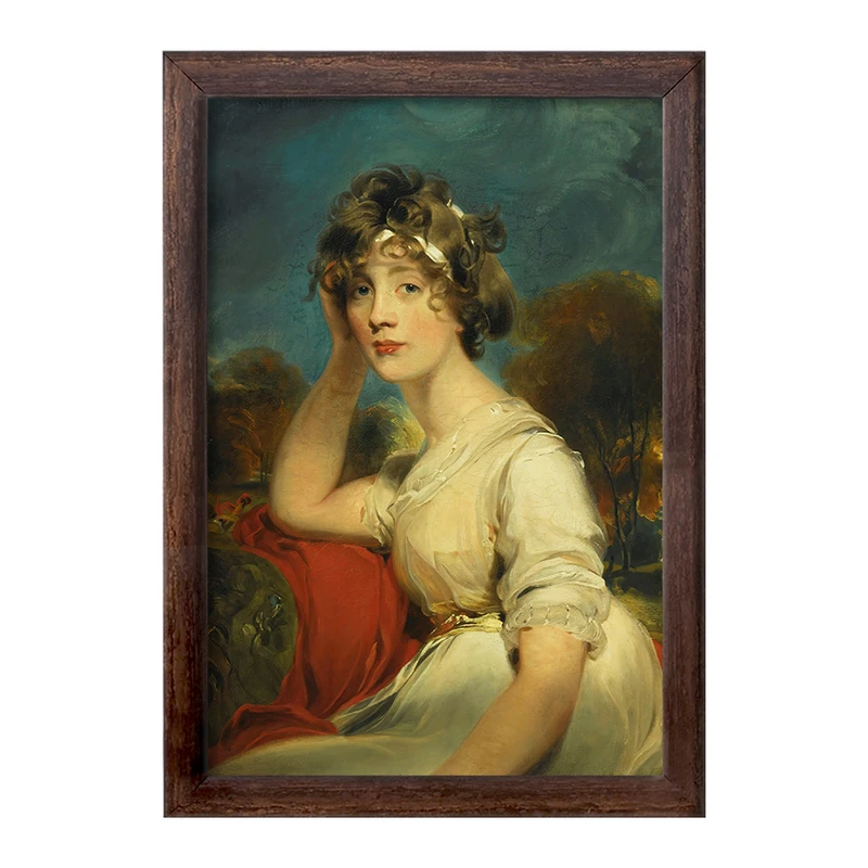 تابلو خندالو طرح پرتره بانو جین لانگ اثر سر توماس لارنس کد F12351