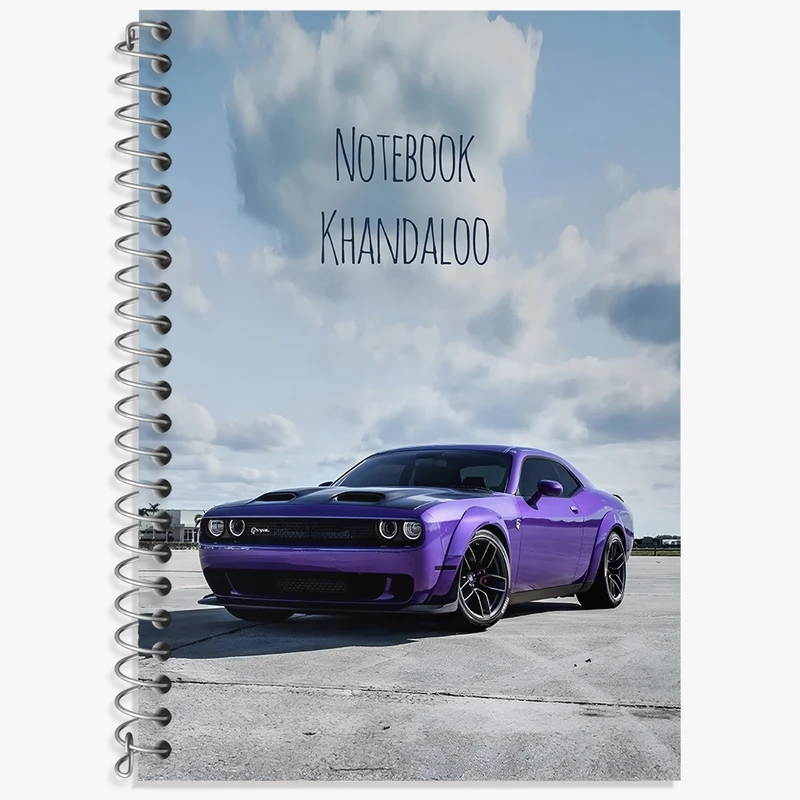 دفتر لغت 50 برگ خندالو طرح ماشین اسپرت (Dodge Challenger) کد N7520