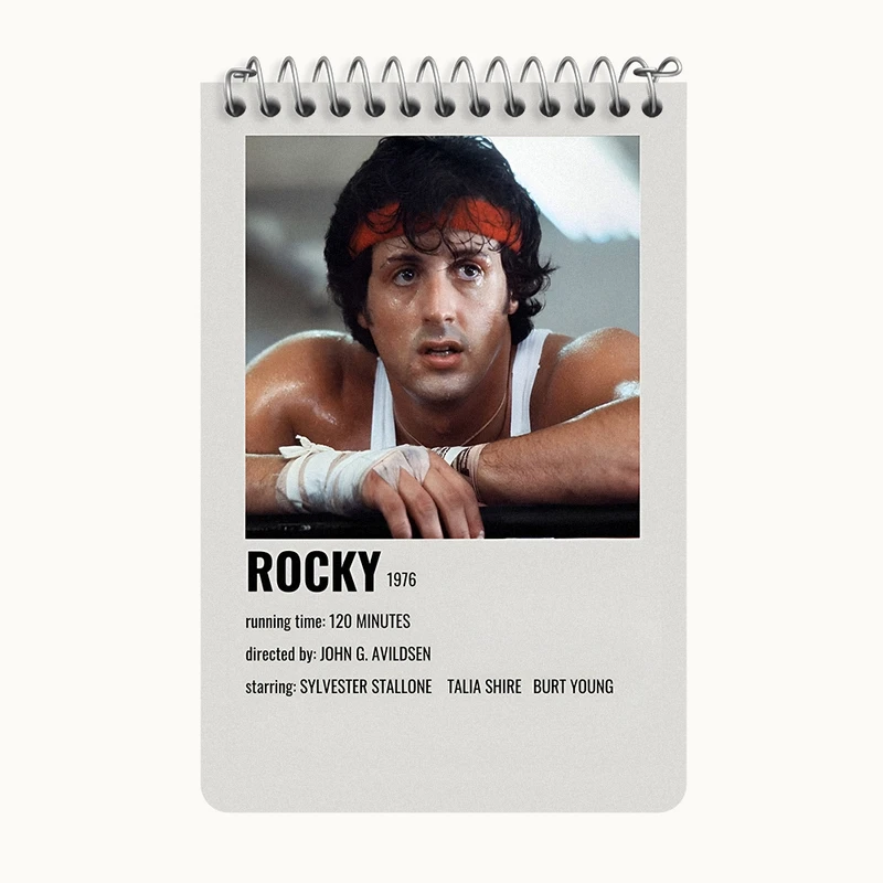 دفتر یادداشت 50 برگ خندالو طرح راکی (Rocky) کد F13371