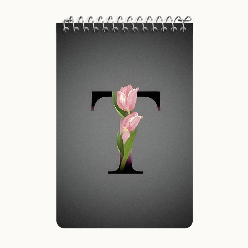 دفتر یادداشت 50 برگ خندالو طرح حرف T کد F4317