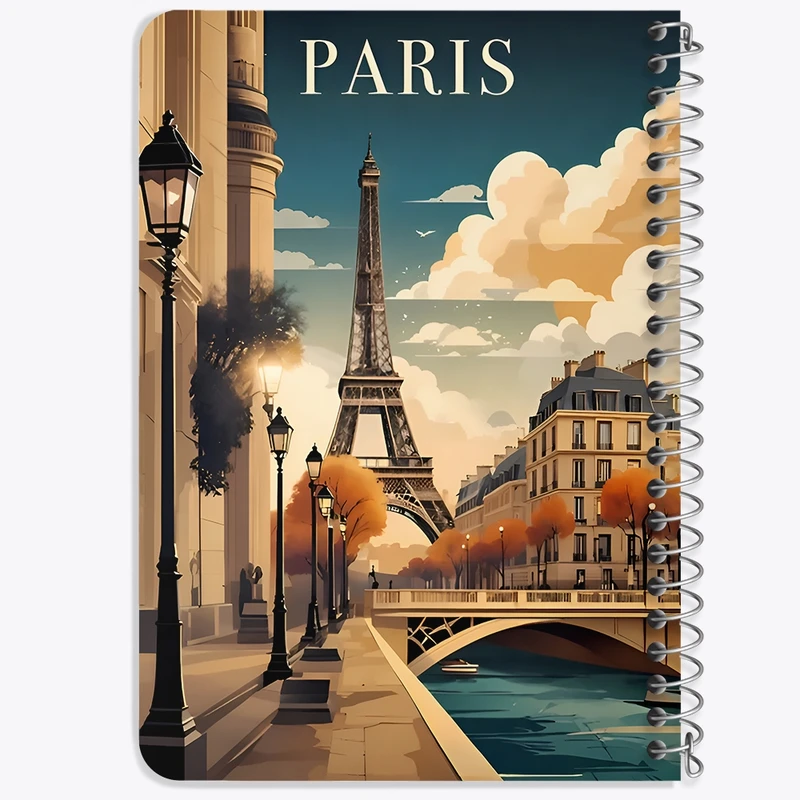 دفتر یادداشت 50 برگ خندالو طرح پاریس (Paris) کد F12898
