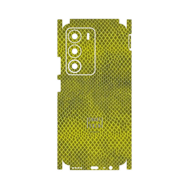 برچسب پوششی ماهوت مدل Yellow Snake Skin-FullSkin مناسب برای گوشی موبایل ریلمی C71