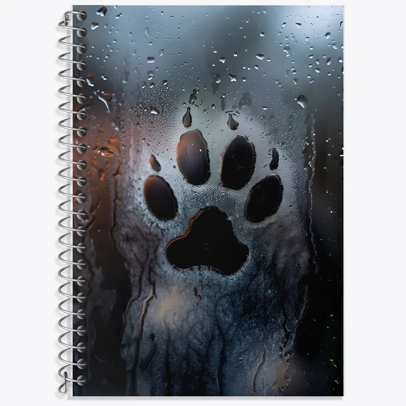 دفتر زبان 50 برگ خندالو مدل دو خط طرح پنجه خرس کد F11683