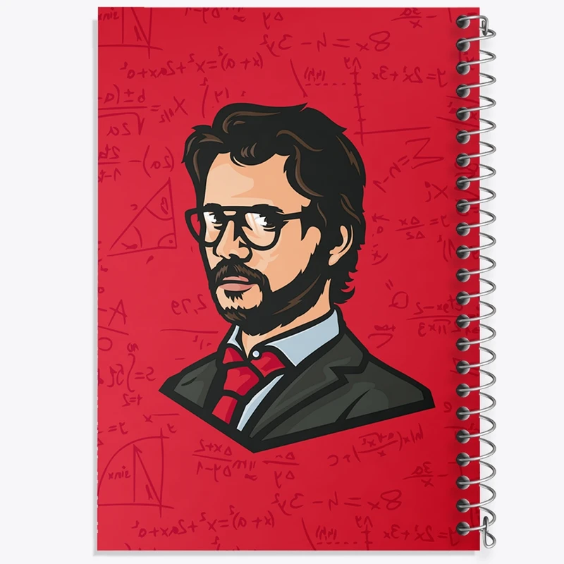 دفتر طراحی 50 برگ خندالو طرح پروفسور سریال Money Heist  کد 3234