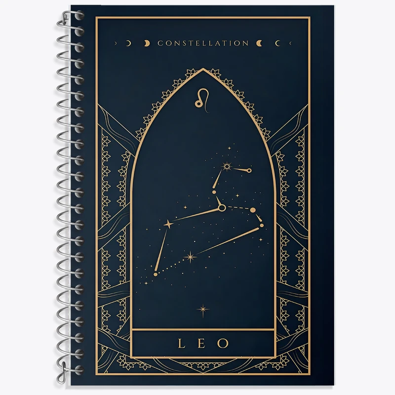 دفتر زبان دوخط 50 برگ خندالو طرح ماه تولد مرداد کد F10881