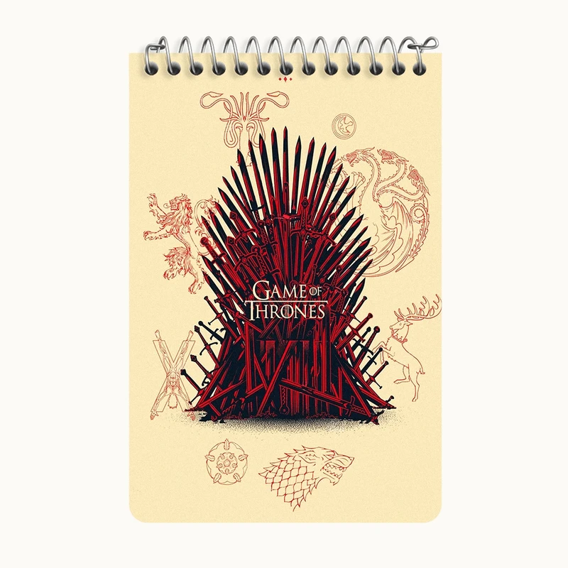 دفتر یادداشت 50 برگ خندالو طرح بازی تاج و تخت (Game Of Thrones) کد F10151