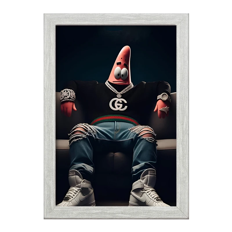 تابلو خندالو طرح پاتریک باب اسفنجی کد F4396