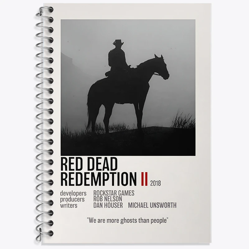 دفتر نت موسیقی 50 برگ خندالو طرح رد دد (Red Dead) کد F13456