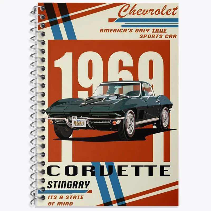 دفتر لغت 50 برگ خندالو طرح ماشین کلاسیک کد F14253