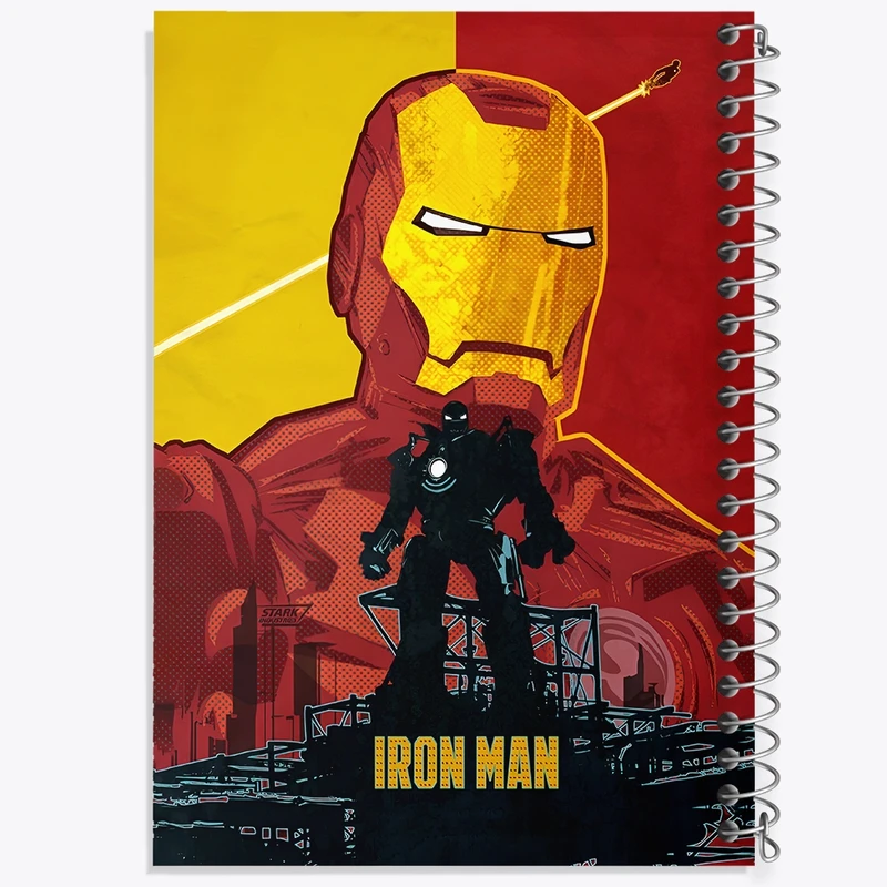 دفتر ژورنال نویسی 50 برگ خندالو مدل نقطه ای طرح مرد آهنی مارول (Marvel) کد F13575