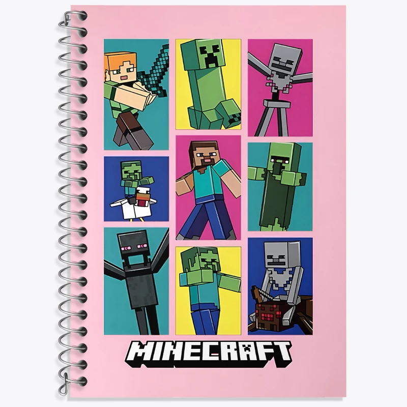 دفتر زبان دوخط 50 برگ خندالو طرح ماینکرافت (Minecraft) کد F4289