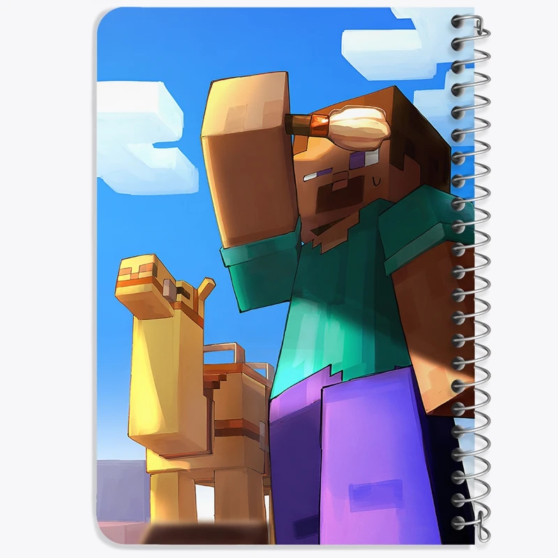 دفتر یادداشت 50 برگ خندالو طرح بازی ماینکرافت (Minecraft) کد N8713