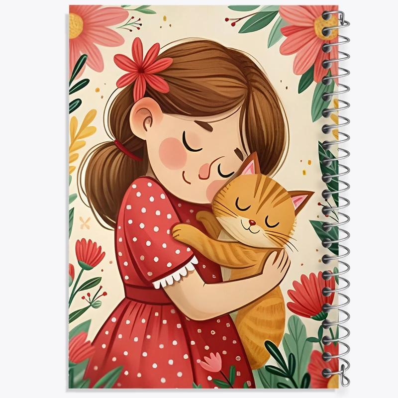 دفتر لیست خرید 50 برگ خندالو طرح دختر و گربه کد N6986