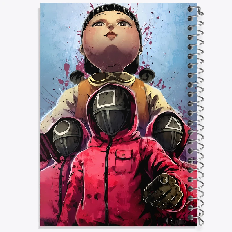 دفتر مشق 100 برگ خندالو طرح بازی مرکب (Squid Game) کد F11855