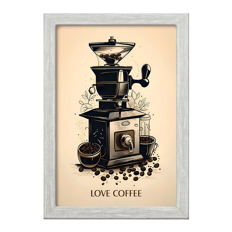 تابلو خندالو طرح Love Coffee کد F10392