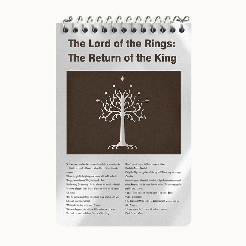 دفتر یادداشت 50 برگ خندالو طرح ارباب حلقه ها (The Lord of the Rings) کد F13834
