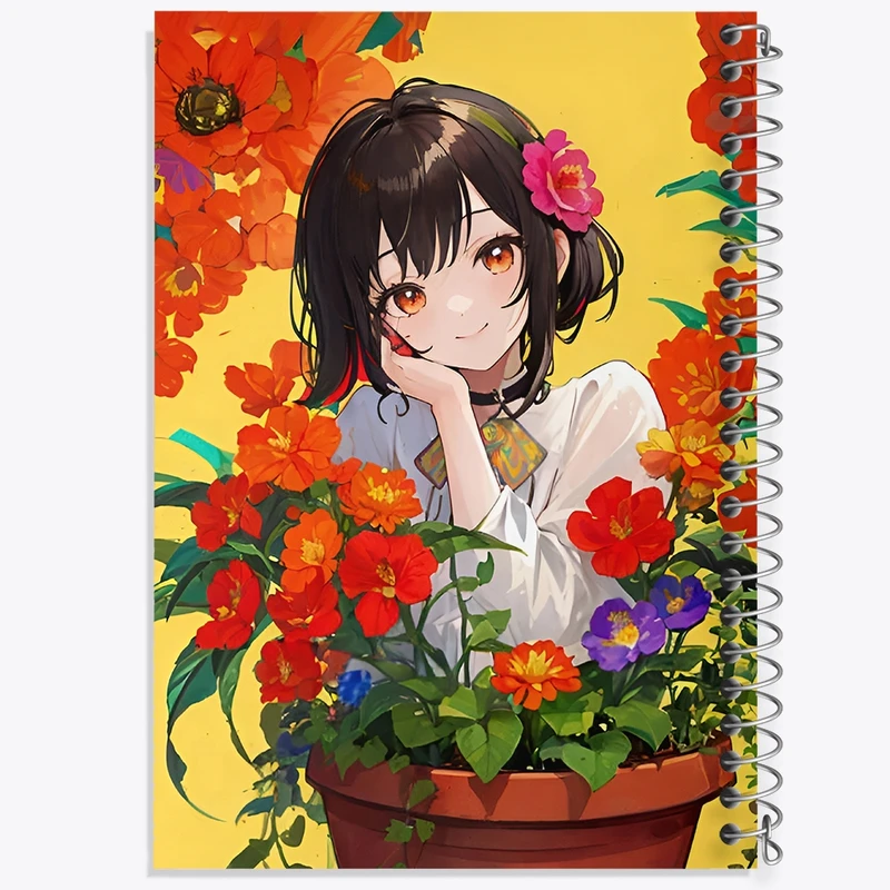 دفتر شطرنجی 50 برگ خندالو طرح دخترانه فانتزی کد N8033