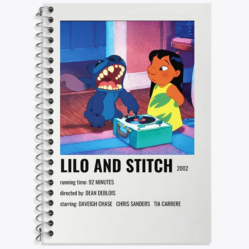 دفتر زبان 50 برگ خندالو مدل دو خط طرح لیلو و استیچ (Lilo & Stitch) کد F14208