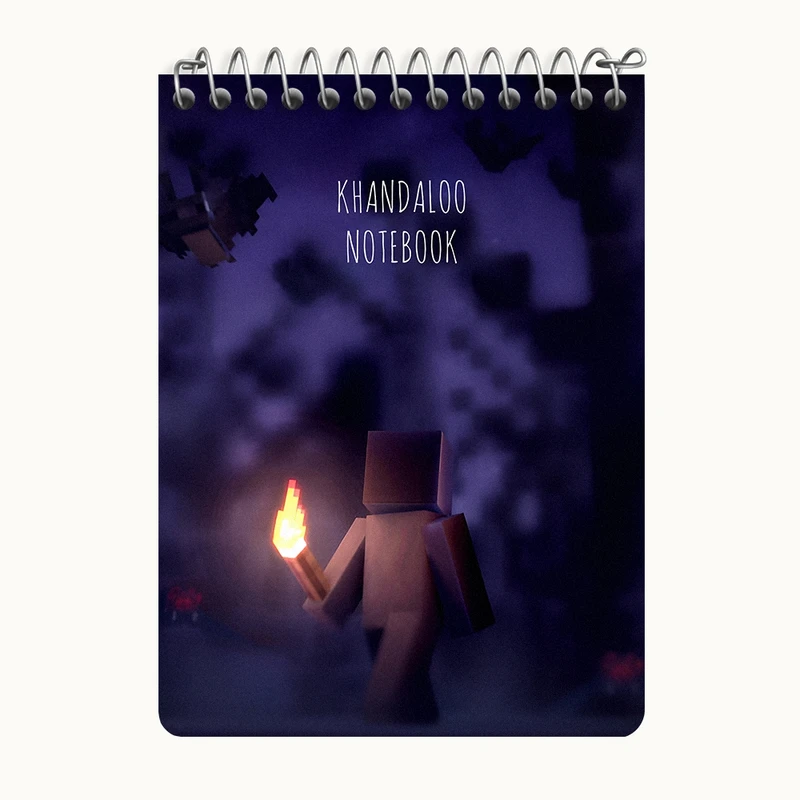 دفتر یادداشت 50 برگ خندالو طرح بازی ماینکرافت (Minecraft) کد N8745