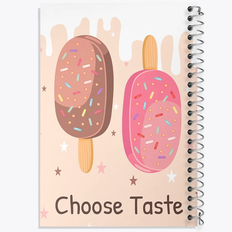 دفتر طراحی 50 برگ خندالو طرح بستنی کد N143