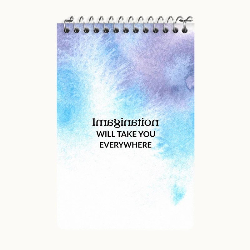 دفتر یادداشت 50 برگ خندالو طرح Imagination Will Take You Everywhere کد F11414