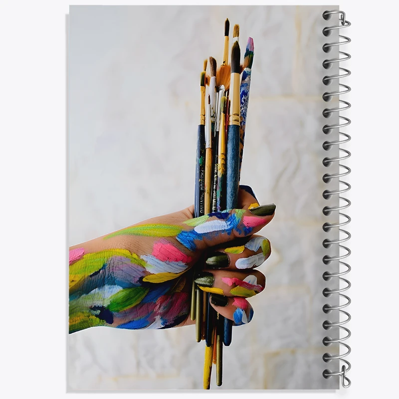 دفتر مشق 50 برگ خندالو طرح نقاش کد F11553