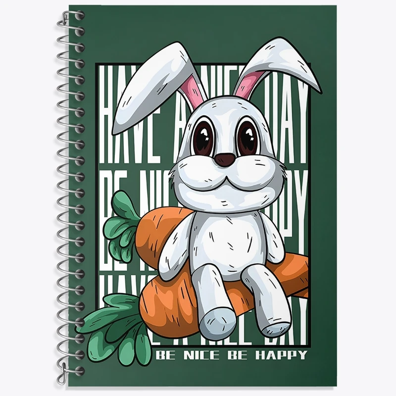 دفتر لغت 50 برگ خندالو طرح خرگوش (Rabbit) کد N8503