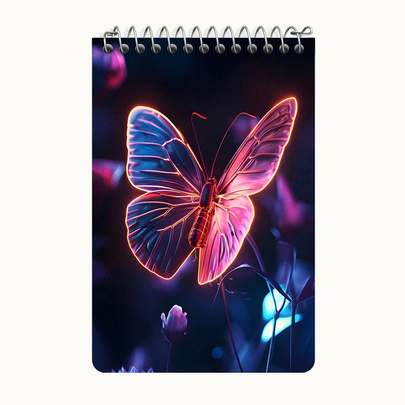 دفتر یادداشت 50 برگ خندالو طرح پروانه کد F9506