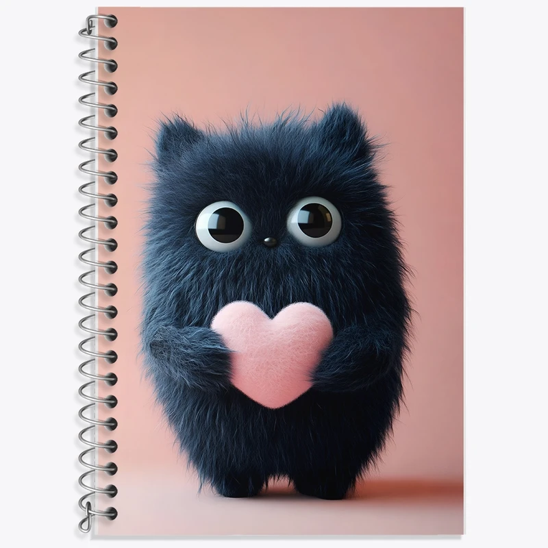 دفتر زبان 50 برگ خندالو مدل سه خط طرح گربه کیوت کد F10730