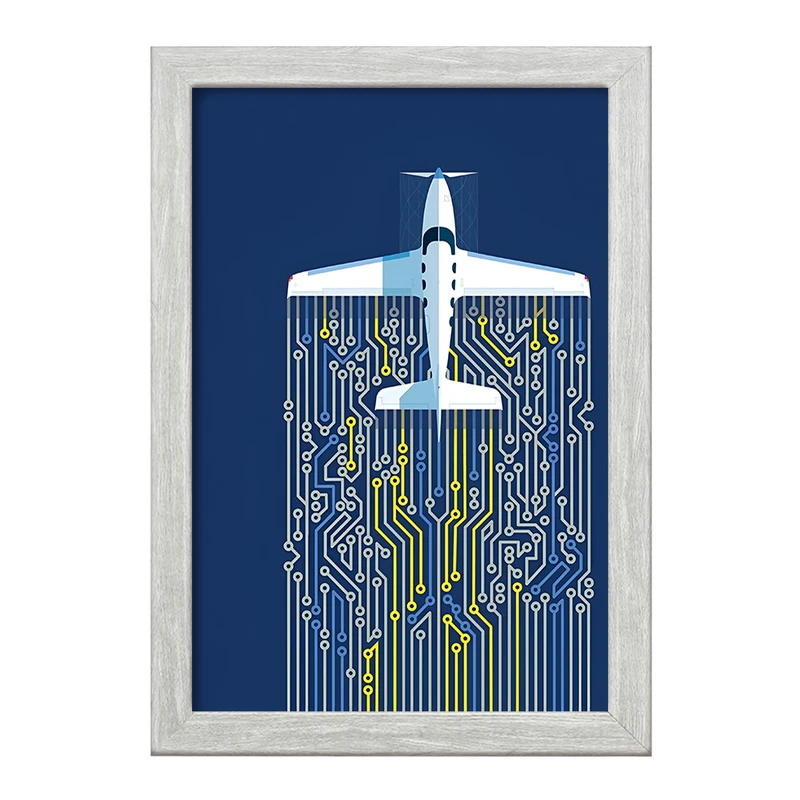 تابلو خندالو طرح هواپیما کد F8837