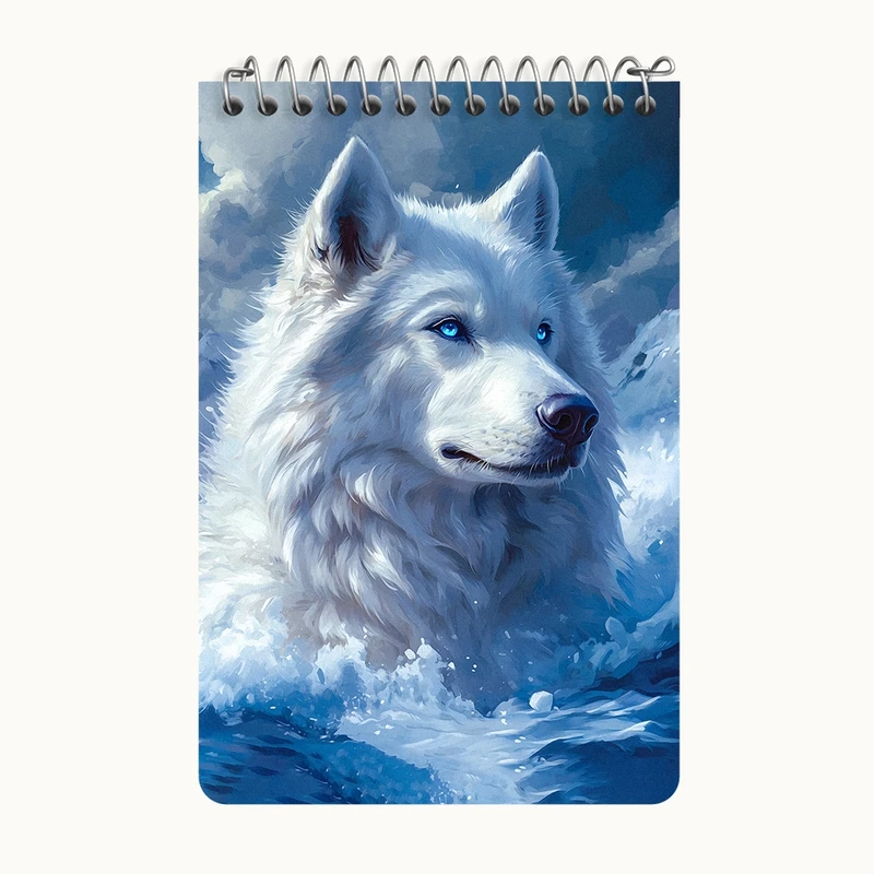 دفتر یادداشت 50 برگ خندالو طرح سگ هاسکی کد F5317