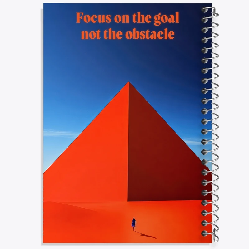 دفتر طراحی 50 برگ خندالو طرح Focus On The Goal Not The Obstacle کد N2380