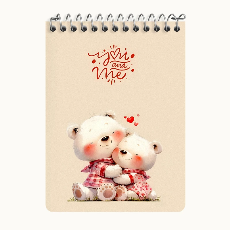 دفتر یادداشت 50 برگ خندالو طرح خرس های کیوت کد N6616