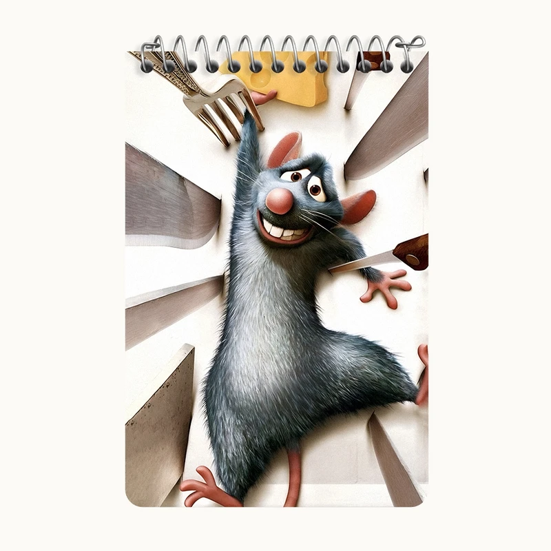 دفتر یادداشت 50 برگ خندالو طرح موش سرآشپز (Ratatouille) کد F8328