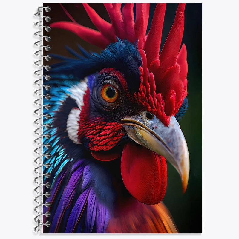 دفتر زبان دوخط 50 برگ خندالو طرح خروس کد F8518