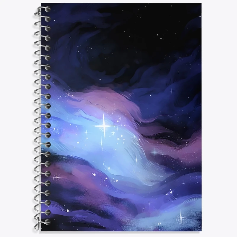 دفتر لغت 50 برگ خندالو طرح آسمان و ستاره کد N6794