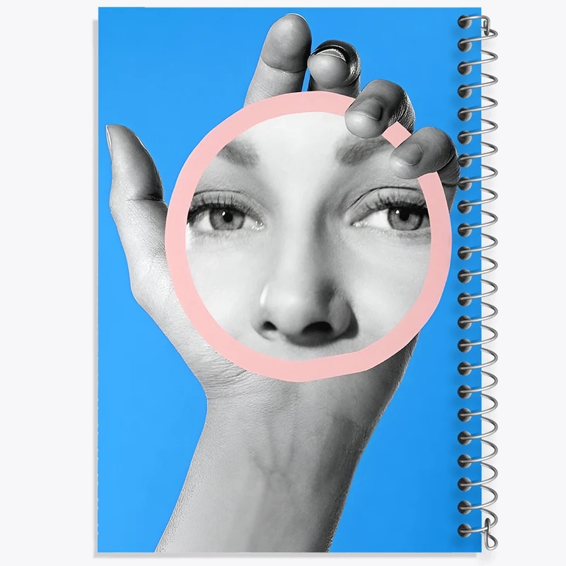 دفتر ژورنال نویسی 50 برگ خندالو مدل نقطه ای طرح آرایشی بهداشتی کد F10267