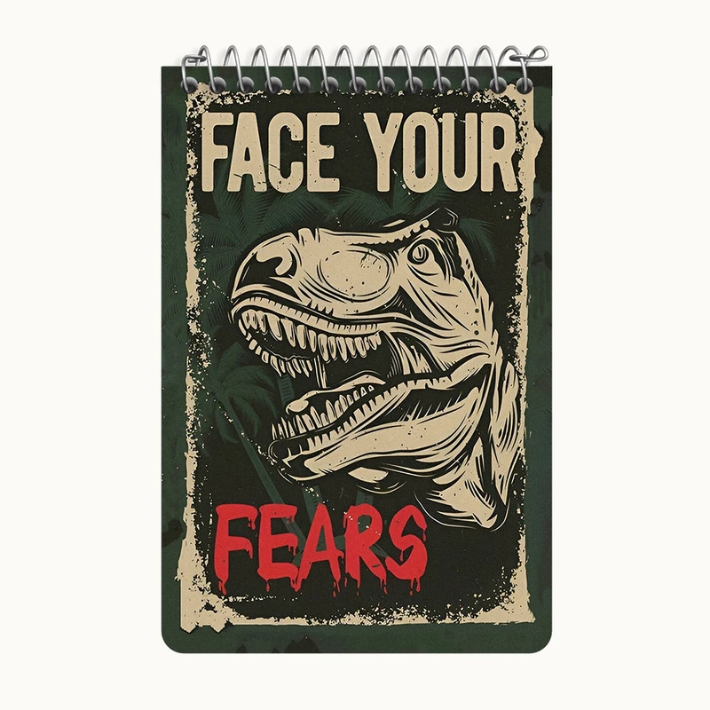 دفتر یادداشت 50 برگ خندالو طرح دایناسور (Dino) کد F13792