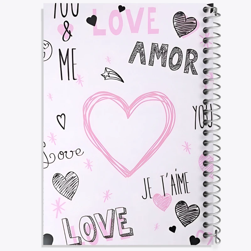 دفتر طراحی 50 برگ خندالو طرح Love کد N2732
