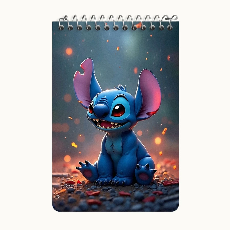 دفتر یادداشت 50 برگ خندالو طرح استیچ (Stitch) کد F8311