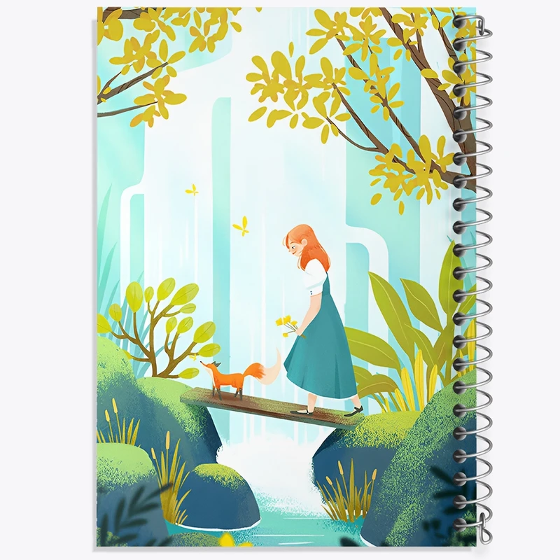 دفتر طراحی 50 برگ خندالو طرح دختر و روباه کد F11097