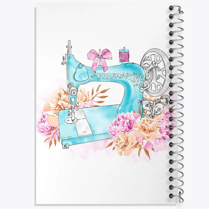 دفتر طراحی 50 برگ خندالو طرح چرخ خیاطی کد N2021