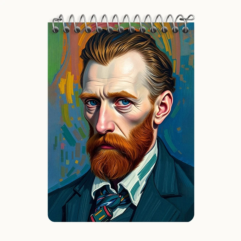 دفتر یادداشت 50 برگ خندالو طرح ونسان ونگوگ کد N5124