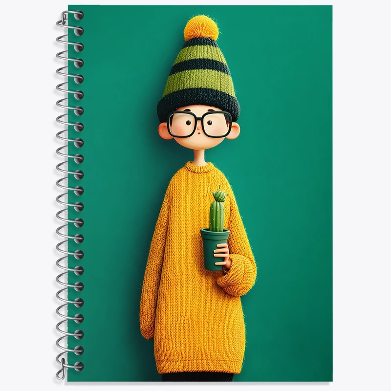 دفتر زبان 50 برگ خندالو مدل سه خط طرح پسرانه بامزه کد N8364